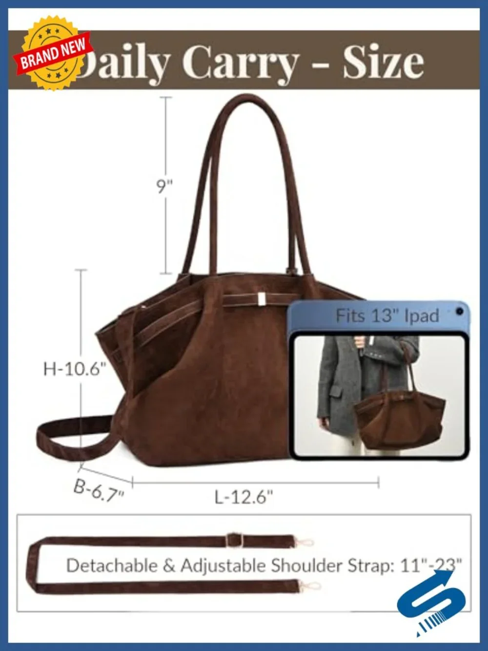 Faux Suede Tote Bag Women's Handbags Shoulder Crossbody